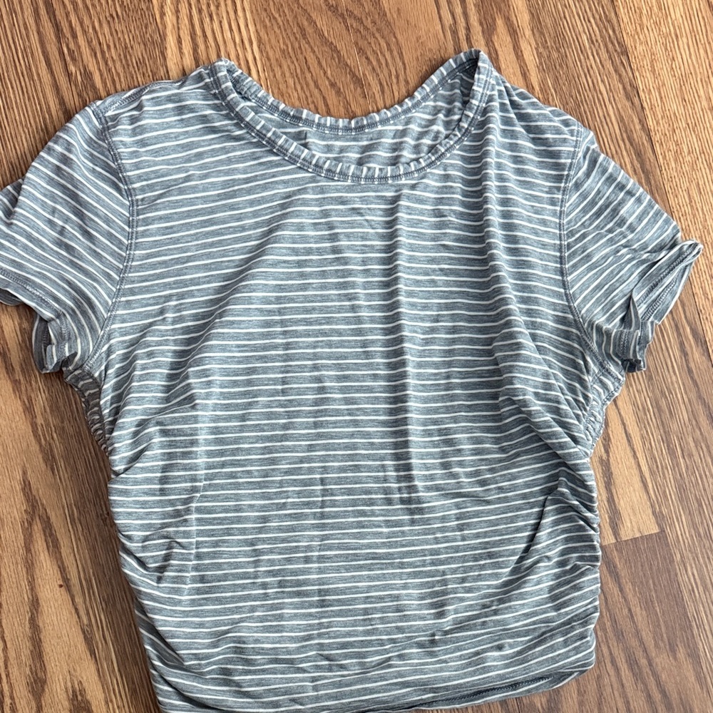 lululemon striped tshirt, not too sure of size but fits a small-medium